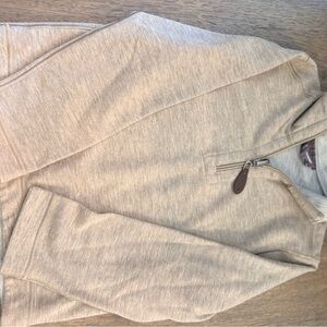 Johnston & Murphy Kids' Light Tan Quarter-Zip Sweater